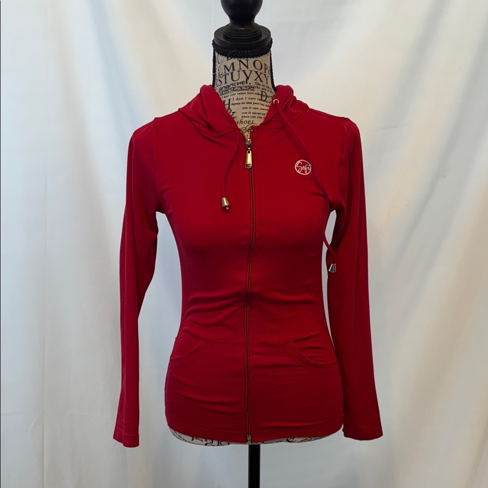 Red Women's Zip-Up Hoodie